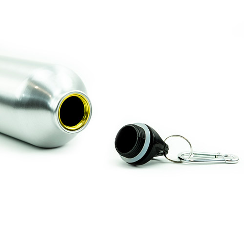 Botella termo personalizada tape plata - Imagen 3