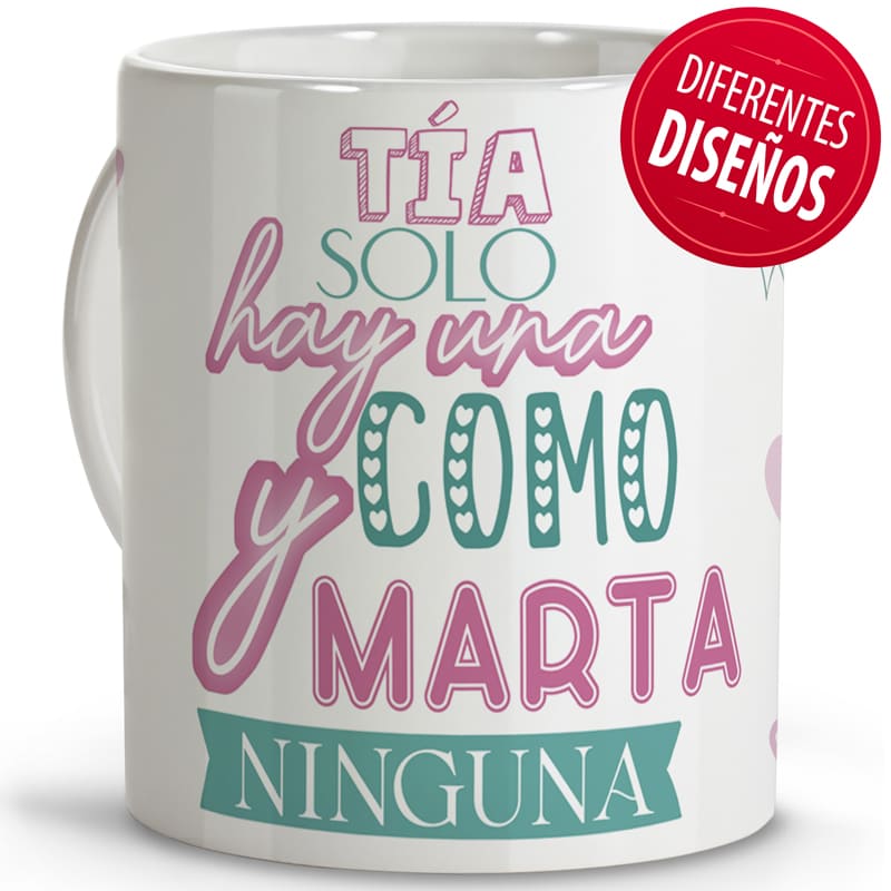 Tazas personalizadas para tías
