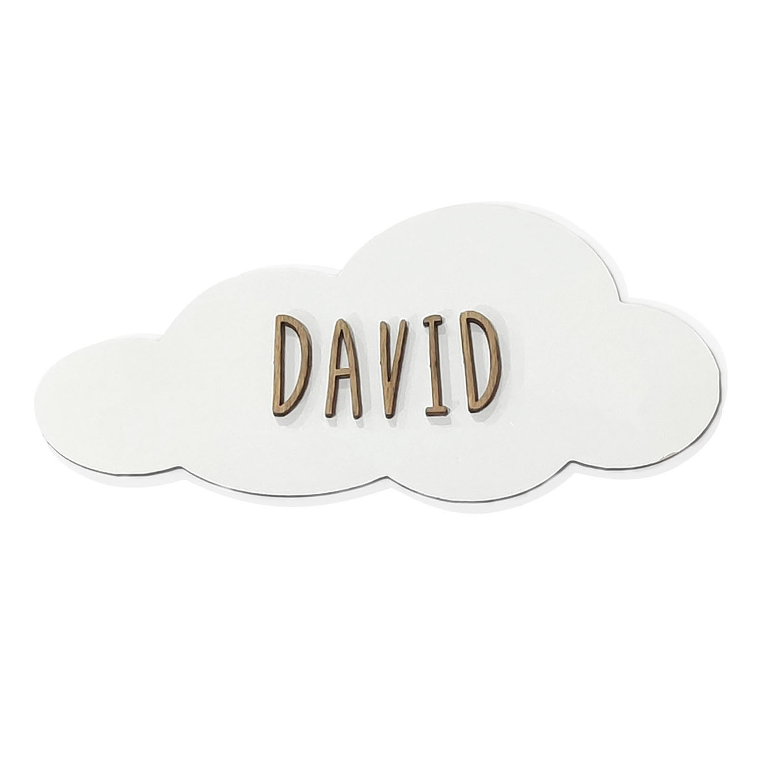 Placa para puerta infantil personalizada nube