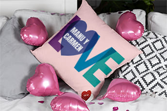 Cojines personalizados para San Valentín
